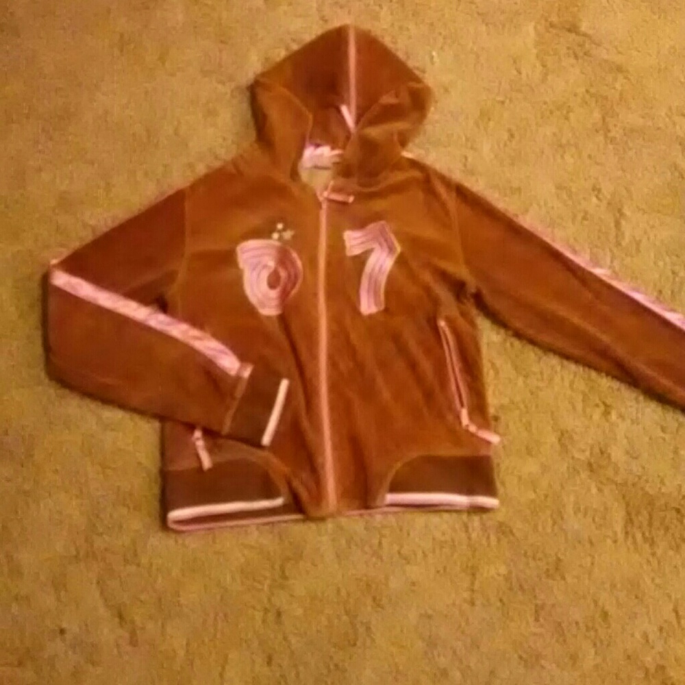 Velour hoodies girls size large